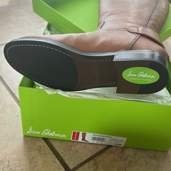 brand new with box Sam Edelman wide calf size 6 whiskey color tall boots. - Picture 4 of 5